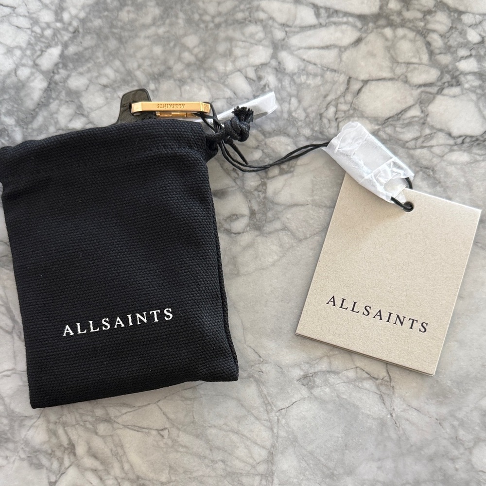 All Saints Remy Snake Wallet - Military Green